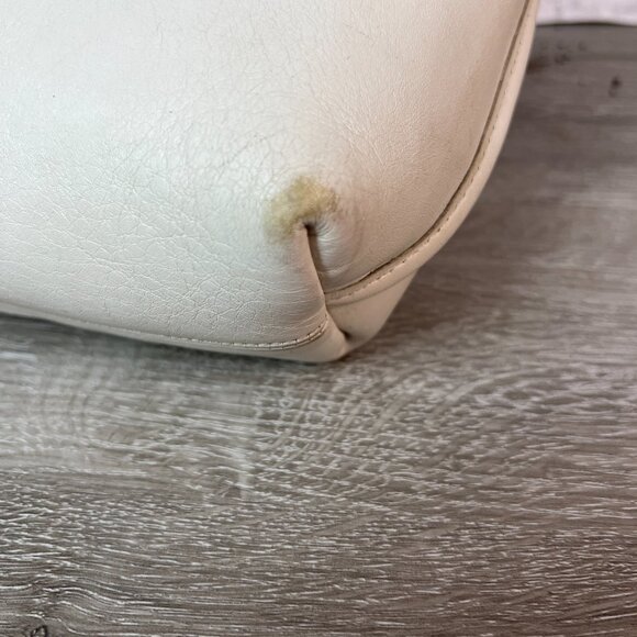 COACH 9919 Vintage Shoulder Bag Turnlock Leather Bone - Picture 6 of 8